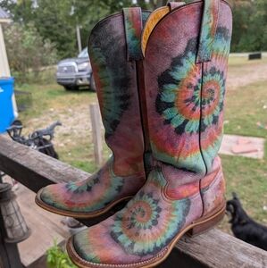 Tin Haul Tie-Dye Happy Hippie Boots